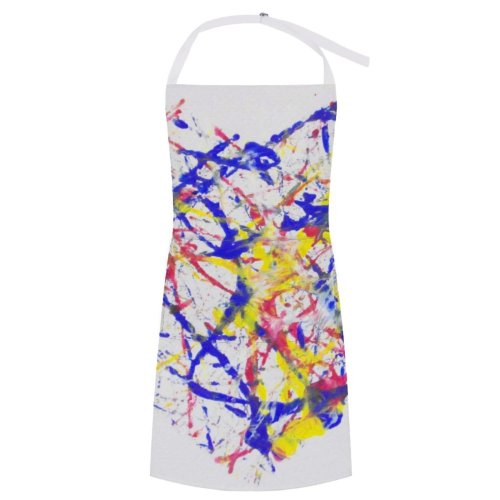 yanfind Custom aprons Splat Splats Splatter Heart Love Romance Valentine Valentines Colorful Dating Dripping Random  white-style1 70×80cm
