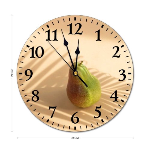 yanfind Fashion PVC Wall Clock Botany Branch Brunch Colorful Delicious Diet Edible Flora Floral From Above Mute Suitable Kitchen Bedroom Decorate Living Room