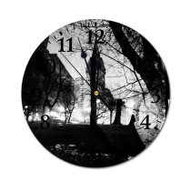 yanfind Fashion PVC Wall Clock Architecture Building Bw Cathedral Cement Church City Classic Construction Dark Design Mute Suitable Kitchen Bedroom Decorate Living Room
