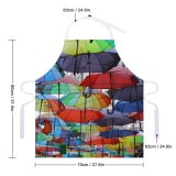 yanfind Custom aprons Art Summer Travel Design Fun Tourism Sunshade Umbrella Rainbow Coloring Nylon white white-style1 70×80cm
