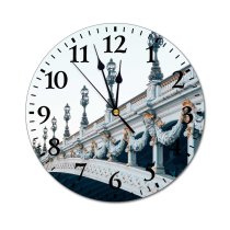 yanfind Fashion PVC Wall Clock Aged Arch Architecture Art Assorted Bust City Classic Construction Space Daylight Mute Suitable Kitchen Bedroom Decorate Living Room