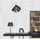 yanfind Fashion PVC Wall Clock Architectural Design Architecture Building City Cityscape Expression Exterior Facade Futuristic Glass Items Mute Suitable Kitchen Bedroom Decorate Living Room
