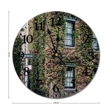 yanfind Fashion PVC Wall Clock Accommodation Apartment Architecture Brick Wall Building City Construction Daylight Daytime Decor002 Mute Suitable Kitchen Bedroom Decorate Living Room