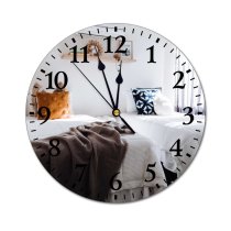 yanfind Fashion PVC Wall Clock Accommodation Conditioning Apartment Bed Bedclothes Bedroom Blanket Clean Comfort Contemporary Cotton Mute Suitable Kitchen Bedroom Decorate Living Room