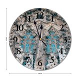 yanfind Fashion PVC Wall Clock Aged Architecture Art Attract Barcelona Basilica Belief Believe Building Carve Cathedral Catholic Mute Suitable Kitchen Bedroom Decorate Living Room