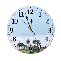 yanfind Fashion PVC Wall Clock Aqua Architecture Building Construction Space Daytime Dwell Ecology Exterior Flow Mute Suitable Kitchen Bedroom Decorate Living Room