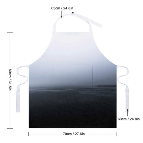 yanfind Custom aprons Fog Bad Visibility Mist Sea Stockholm Sweden Island Very Early Morning Landscape white white-style1 70×80cm