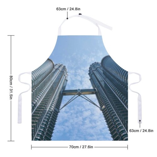 yanfind Custom aprons Architecture Beautiful Buildings City Clouds Construction Daylight Design Financial High Kuala white white-style1 70×80cm