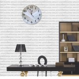 yanfind Fashion PVC Wall Clock Accommodation Apartment Architecture Banister Block Building Construction Contemporary Corridor Daylight Dwell Empty Mute Suitable Kitchen Bedroom Decorate Living Room