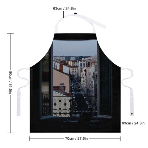 yanfind Custom aprons Accommodation Apartment Architecture Area Building City Cityscape Cloudless Sky Colorful Condominium Construction white white-style1 70×80cm