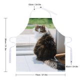 yanfind Custom aprons Adorable Attentive Blurred Carnivore Carpet Cat Charming Concentrate Cute Door Floor Fluffy white white-style1 70×80cm