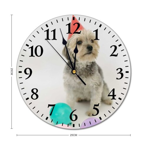 yanfind Fashion PVC Wall Clock Adorable Assorted Balloon Birthday Celebrate Charming Chordate Concept Cone Contemplate Contemplative Cute Mute Suitable Kitchen Bedroom Decorate Living Room