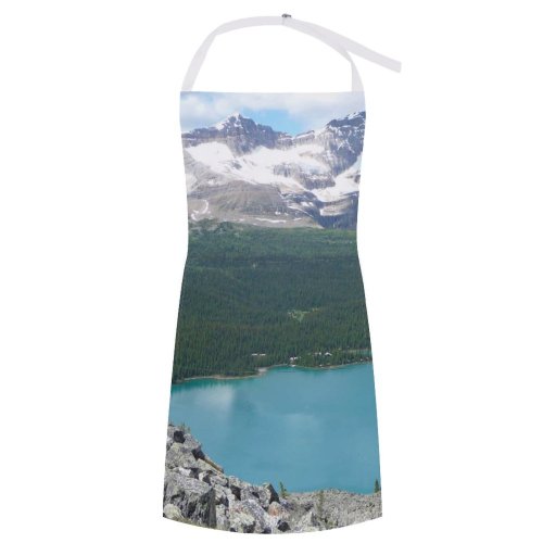 yanfind Custom aprons Lake Landscape Forest Ohara white white-style1 70×80cm