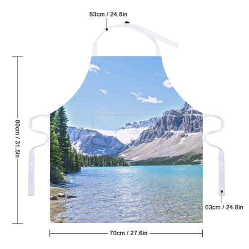 yanfind Custom aprons Adventure Alberta Alpine Amazing Banff National Park Breathtaking Climb Daylight Destination Dramatic white white-style1 70×80cm