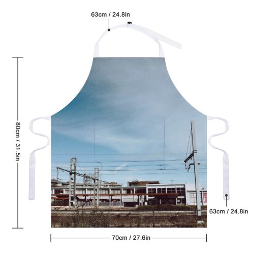yanfind Custom aprons Architecture Arrive Building City Commute Construction Contemporary Daylight Daytime Departure Destination District white white-style1 70×80cm