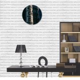 yanfind Fashion PVC Wall Clock Accommodation Apartment Architecture Attract Building Center City Condominium Construction Contemporary Contrast Corporate001 Mute Suitable Kitchen Bedroom Decorate Living Room