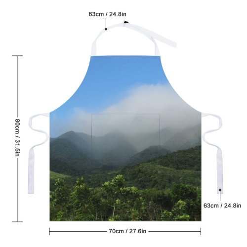 yanfind Custom aprons Philippines Dingalan Mist Fog Landscape Forest Trees white white-style1 70×80cm