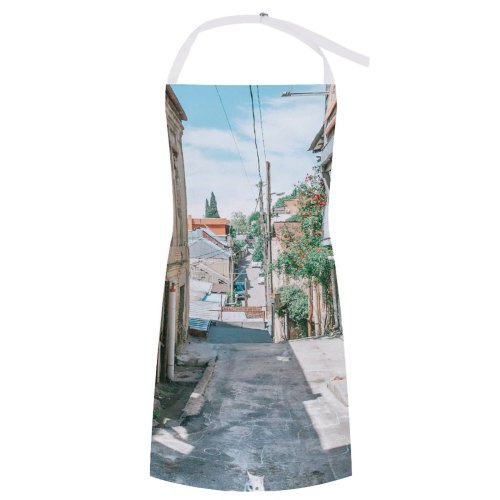 yanfind Custom aprons Adorable Asphalt Sky Building Calm Cat City Cloudy Concrete Construction Creature Cute white white-style1 70×80cm