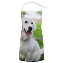 yanfind Custom aprons Adorable Dog Eyes Friendly Fur Grass Outdoors Pet Sit Tongue white white-style1 70×80cm