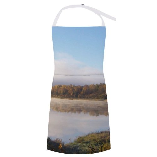 yanfind Custom aprons Fog River Winters Trees Forest Sky Landscape Con0207 white white-style1 70×80cm