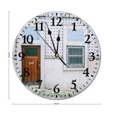 yanfind Fashion PVC Wall Clock Accommodation Apartment Architecture Area Block Building City Community Complex Construction Contemporary Daylight Mute Suitable Kitchen Bedroom Decorate Living Room