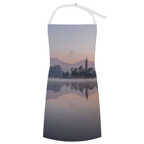 yanfind Custom aprons Architecture Beautiful Bled Building Church Dawn Daylight Dusk Europe Evening Fog Foggy white white-style1 70×80cm