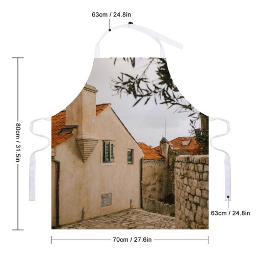 yanfind Custom aprons Accommodation Aged Apartment Architecture Block Building Chimney City Cobblestone Community Condominium Construction white white-style1 70×80cm