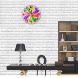 yanfind Fashion PVC Wall Clock Action Against Assorted Attack Battle Challenge Colorful Combat Compete Competition Competitive Mute Suitable Kitchen Bedroom Decorate Living Room