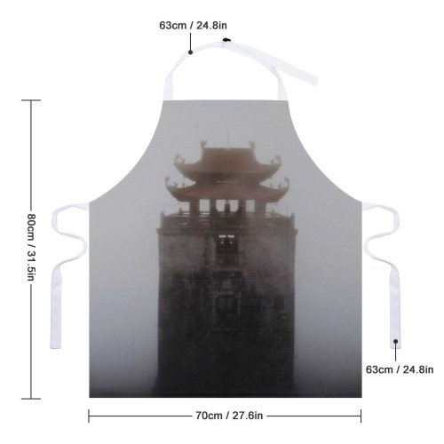 yanfind Custom aprons Aged Ancient Architecture Authentic Belief Buddhism Building Construction Dark Dense East white white-style1 70×80cm