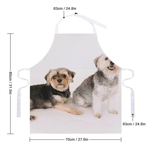 yanfind Custom aprons Adorable Calm Cool Creature Cute Dog Dreamy Fauna Fluff Friendly Funny white white-style1 70×80cm