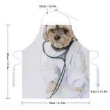 yanfind Custom aprons Adorable Portrait Canidae Costume Cute Doctor Dog Face Fur Furry Human's white white-style1 70×80cm