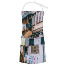 yanfind Custom aprons Accommodation Architecture Clean Clothes Clothesline Community Construction Cottage Daylight Daytime District white white-style1 70×80cm