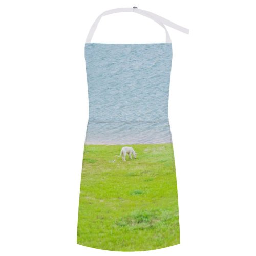 yanfind Custom aprons Adorable Calm Coast Creature Curious Cute Daytime Dog Fauna Foliage Friend white white-style1 70×80cm