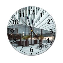 yanfind Fashion PVC Wall Clock Architecture Block Building Ceiling City Construction Contemporary Daylight Daytime Design Destination Detail Mute Suitable Kitchen Bedroom Decorate Living Room