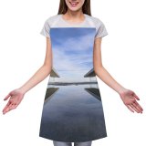 yanfind Custom aprons Architectural Design Architecture Buildings Clouds Futuristic Glass Items Reflection Sky white white-style1 70×80cm