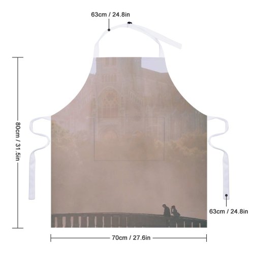 yanfind Custom aprons Aged Anonymous Architecture Atmosphere Building Church City Construction Space Couple Decorative white white-style1 70×80cm
