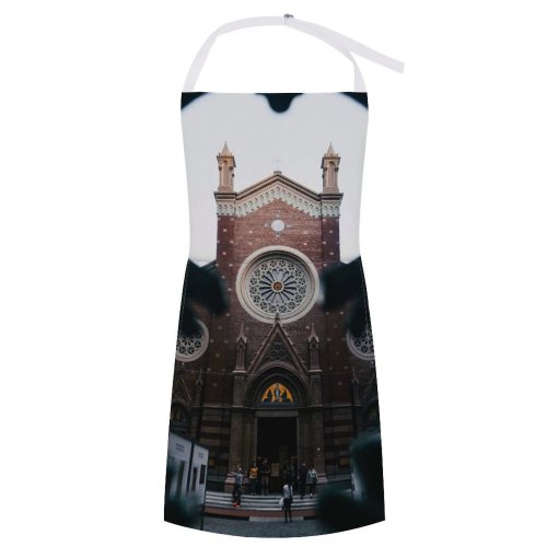 yanfind Custom aprons Aged Ancient Architecture Art Attract Basilica Belief Building Castle Catholic Church white white-style1 70×80cm