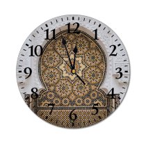 yanfind Fashion PVC Wall Clock Aged Ancient Architecture Art Belief Believe Building Calm Candle Ceremony Chapel Church Mute Suitable Kitchen Bedroom Decorate Living Room