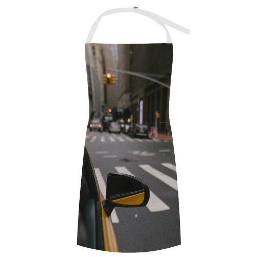 yanfind Custom aprons Architecture Asphalt Auto Automobile Building Cab Car Center City Commute Construction white white-style1 70×80cm
