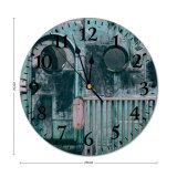 yanfind Fashion PVC Wall Clock Abandoned Aged Architecture Barrier Building Cabin Combination Construction Corrosion Creepy Destruct Detail Mute Suitable Kitchen Bedroom Decorate Living Room