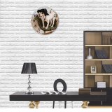 yanfind Fashion PVC Wall Clock Adorable Apartment Attention Chair Creature Curious Cute Dog Fluff Friendly Fun Mute Suitable Kitchen Bedroom Decorate Living Room