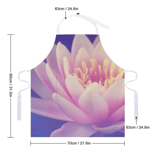 yanfind Custom aprons Aesthetic Aquatic Plant Bloom Blooming Depth Field Floating Flora white white-style1 70×80cm