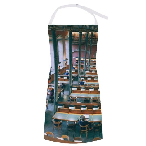yanfind Custom aprons Aged Anonymous Arch Architecture Armchair Bookcase Bookshelf Browsing Ceiling Colonnade Column Daylight white white-style1 70×80cm