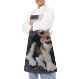 yanfind Custom aprons Accessory Adorable Attentive Blurred Calm Charming Chordate Cute Daytime Dog Friendly Fur white white-style1 70×80cm