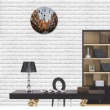 yanfind Fashion PVC Wall Clock Accommodation Aged Apartment Architecture Area Attract Authentic Building Center City Cobblestone Community Mute Suitable Kitchen Bedroom Decorate Living Room