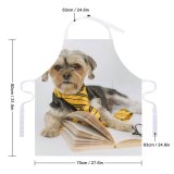 yanfind Custom aprons Adorable Alone Calm Clever Comfort Dog Fiction Floor Fluff Friendly Glasses white white-style1 70×80cm