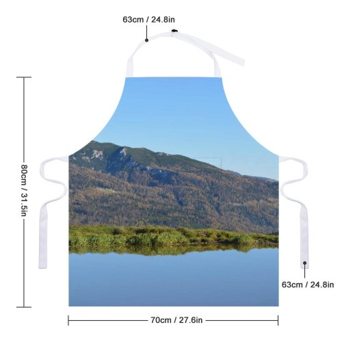 yanfind Custom aprons Lake Reflection Sky Clear Autumn white white-style1 70×80cm