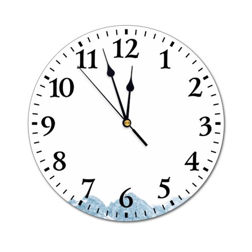 yanfind Fashion PVC Wall Clock Breathtaking Bristly Cloudless Space Daylight Geology Highland Idyllic Landscape Magnificent Mount Mute Suitable Kitchen Bedroom Decorate Living Room