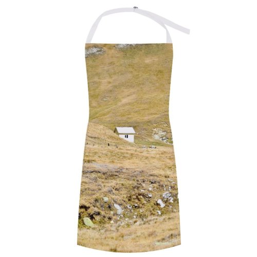 yanfind Custom aprons Landscape Cabin Hills white white-style1 70×80cm