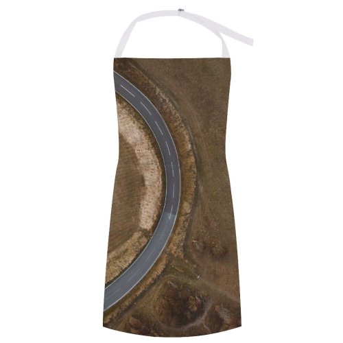 yanfind Custom aprons Adventure Aerial Shot Asphalt Bird's Car Country Road Countryside Curve Curvy white white-style1 70×80cm